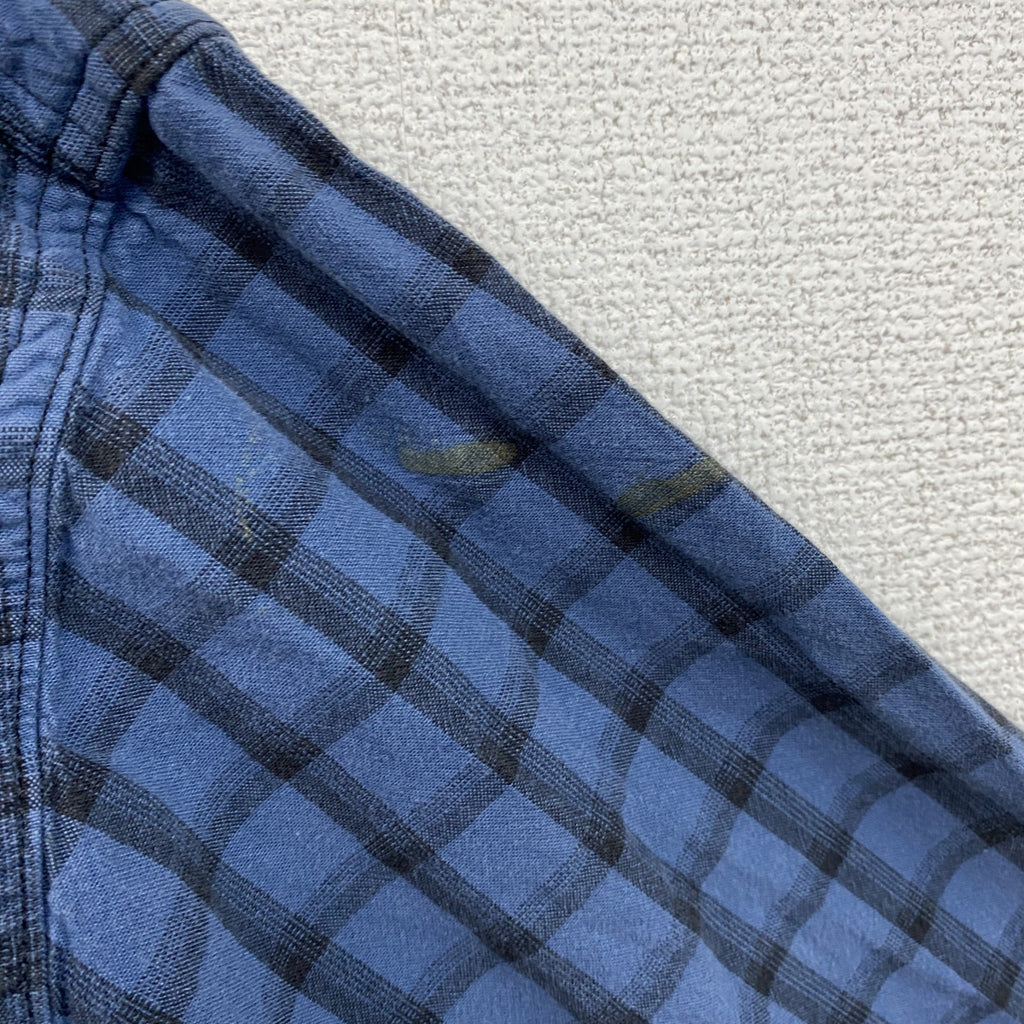 Carhartt　カーハート　長袖ボタンダウンシャツ　チェック柄　青　ブルー　XLサイズ