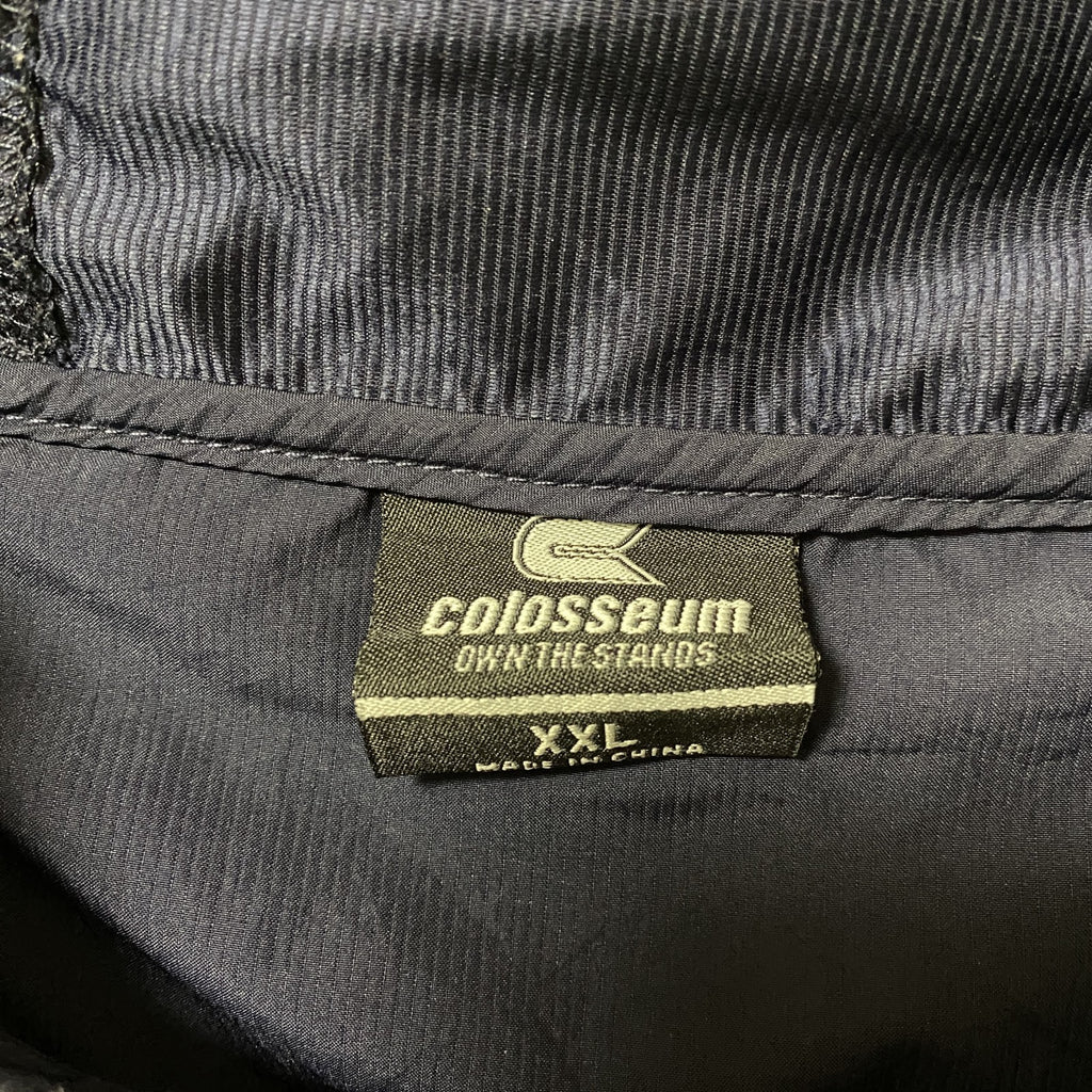 古着 used　COLOSSEUM　長袖カレッジロゴ刺繍ナイロンジャケット　マウンテンパーカー　ウエストバージニア　XXLサイズ