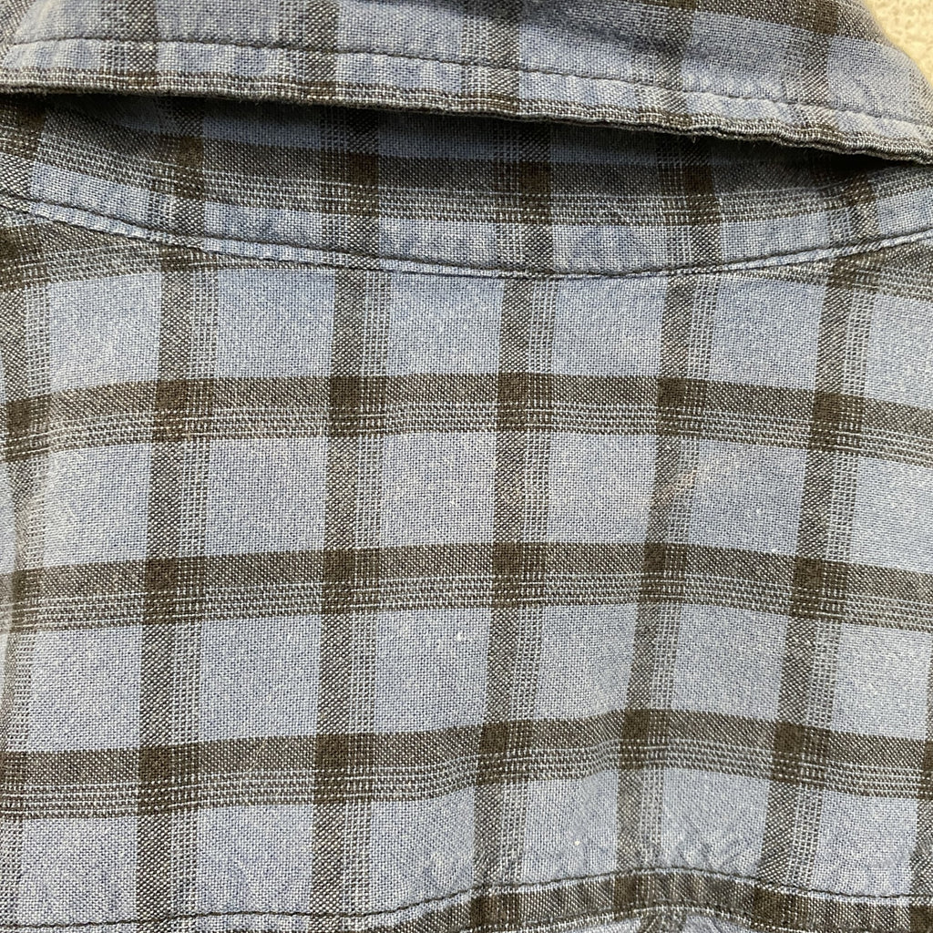 Carhartt　カーハート　長袖ボタンダウンシャツ　チェック柄　青　ブルー　XLサイズ