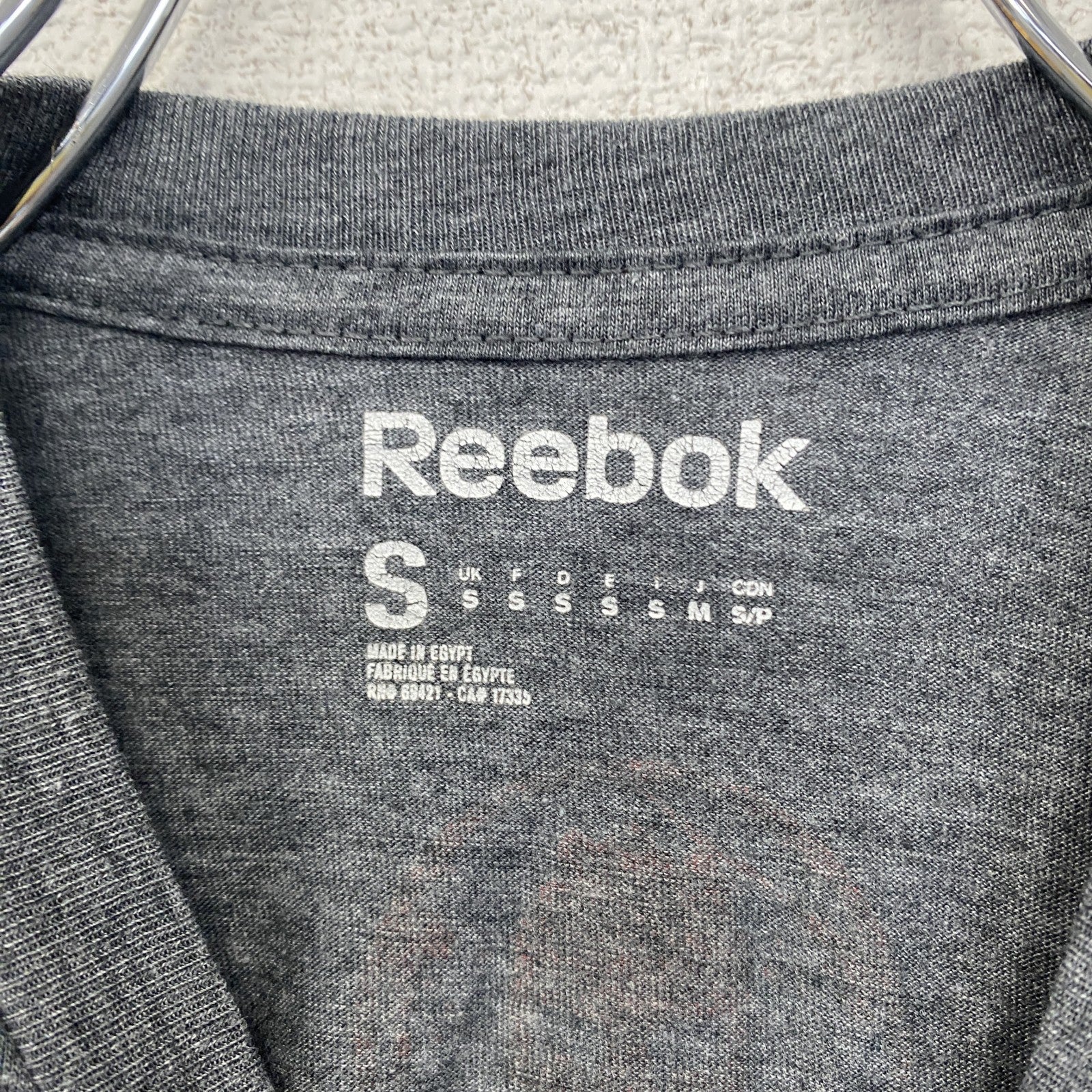 古着 used　Reebok　リーボック　半袖プリントTシャツ　スパルタンレース　フィニッシャー　2015　グレー　Sサイズ