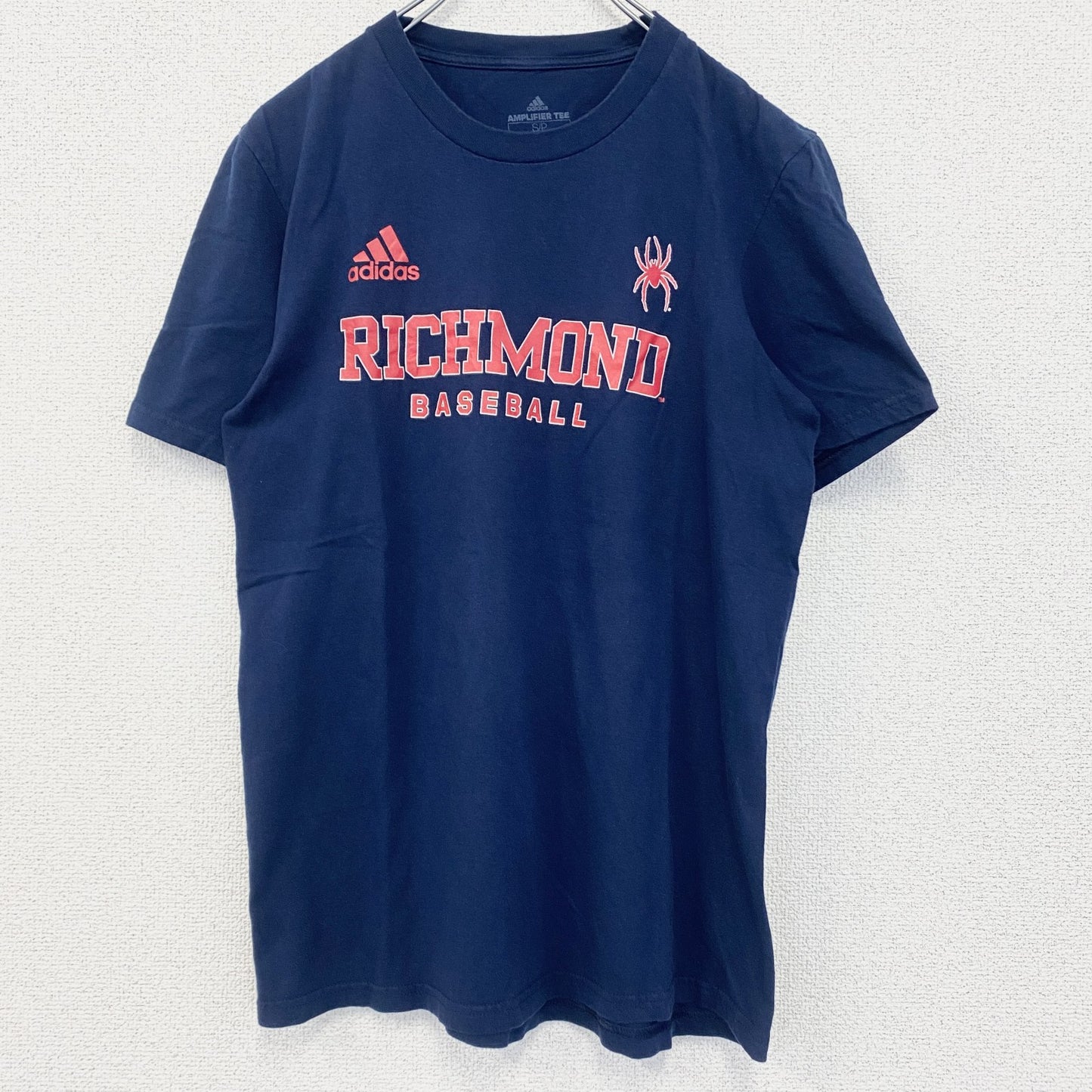 古着 used　adidas　アディダス　半袖プリントTシャツ　RICHMOND　リッチモンド　ベースボール　ネイビー　Ｓサイズ