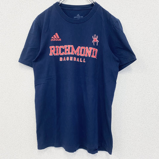 古着 used　adidas　アディダス　半袖プリントTシャツ　RICHMOND　リッチモンド　ベースボール　ネイビー　Ｓサイズ