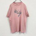 90s　Artisans　半袖Tシャツ　刺繡　ヴィンテージ　シングルステッチ　ピンク　Lサイズ