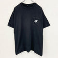 古着 used　Hanes ヘインズ　半袖胸ポケット付きTシャツ　バックプリント　SNAP ON　クルーネック　黒　Lサイズ