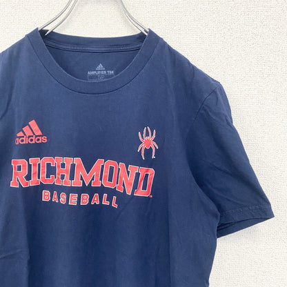 古着 used　adidas　アディダス　半袖プリントTシャツ　RICHMOND　リッチモンド　ベースボール　ネイビー　Ｓサイズ