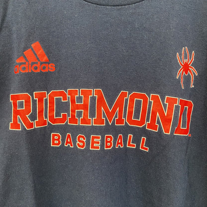 古着 used　adidas　アディダス　半袖プリントTシャツ　RICHMOND　リッチモンド　ベースボール　ネイビー　Ｓサイズ