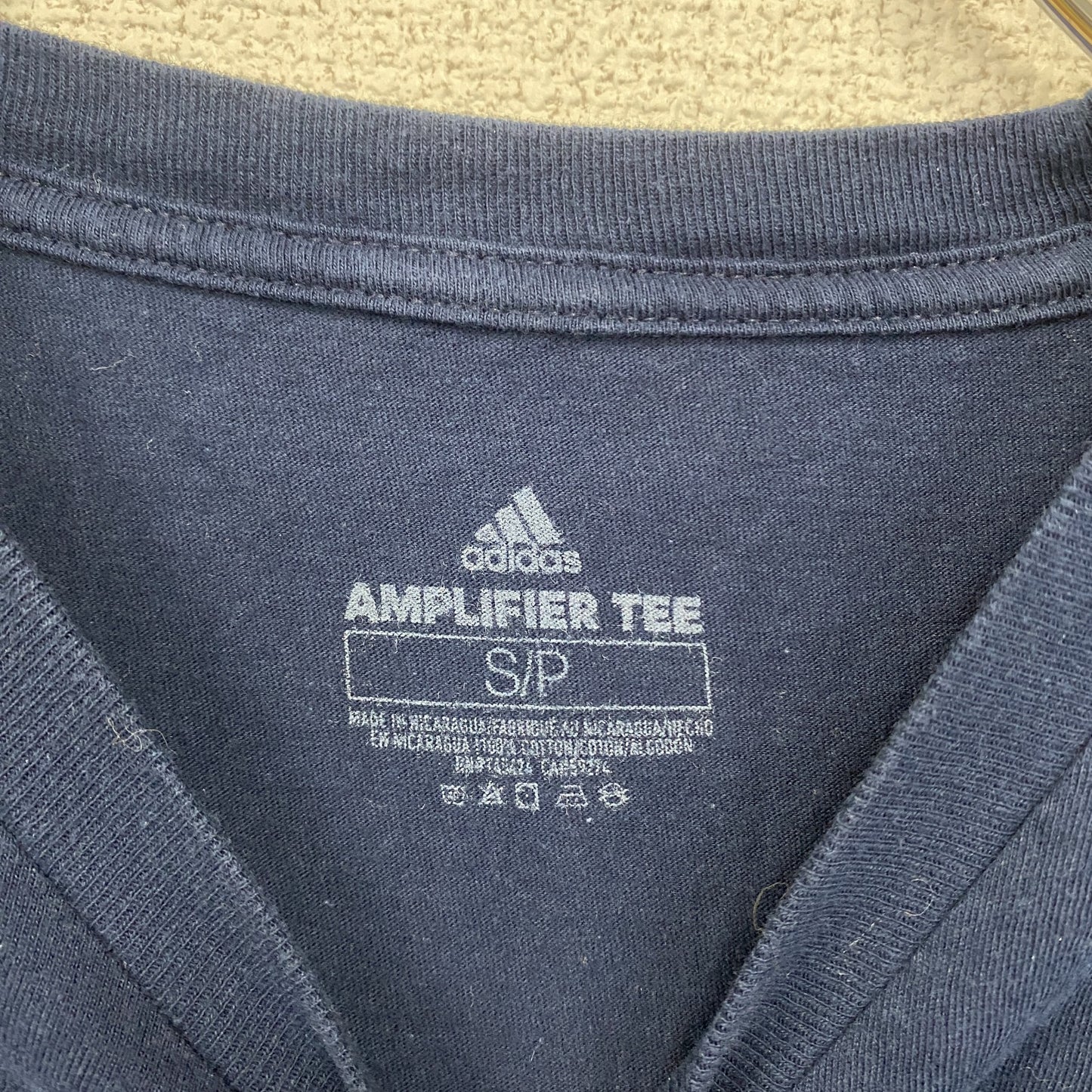 古着 used　adidas　アディダス　半袖プリントTシャツ　RICHMOND　リッチモンド　ベースボール　ネイビー　Ｓサイズ