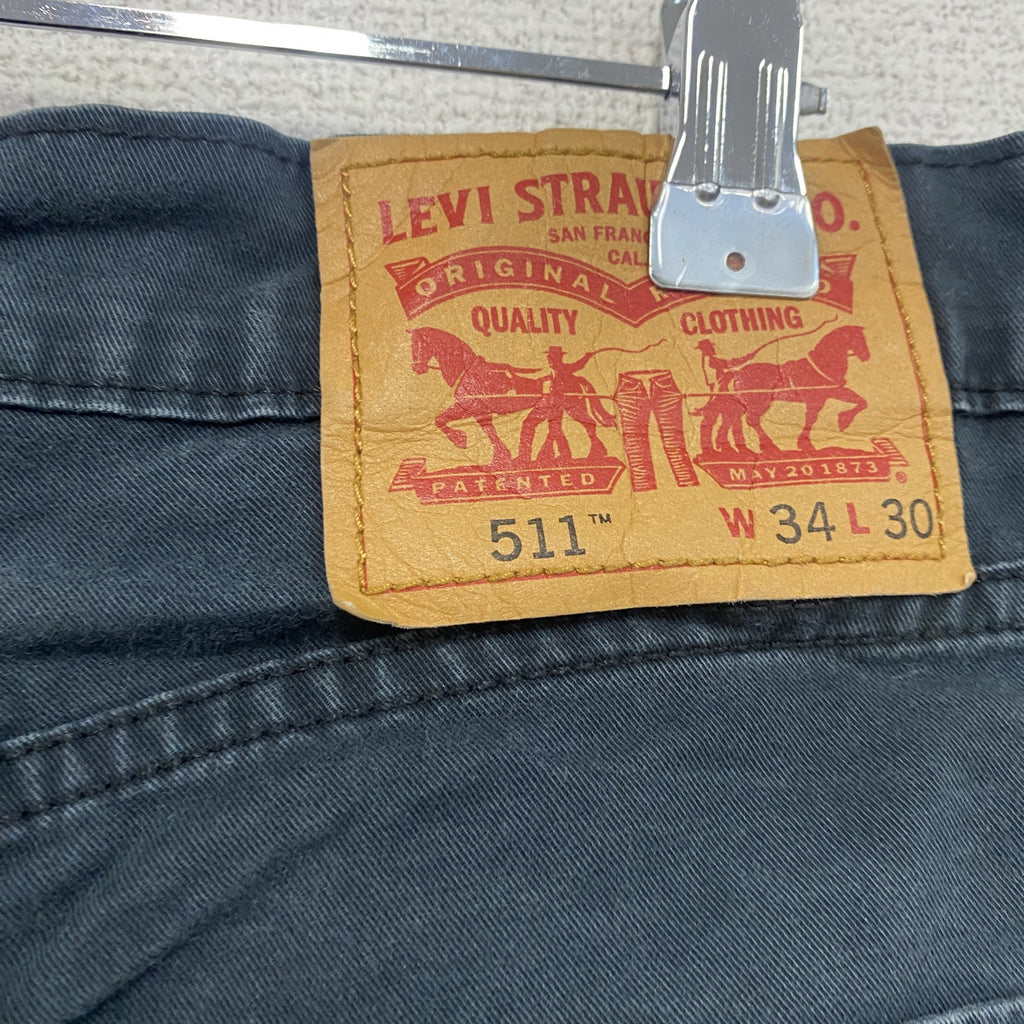 Levi’s　リーバイス　511　ブラックデニムパンツ/ジーンズ　ジップフライ　黒　ブラック　W34サイズ