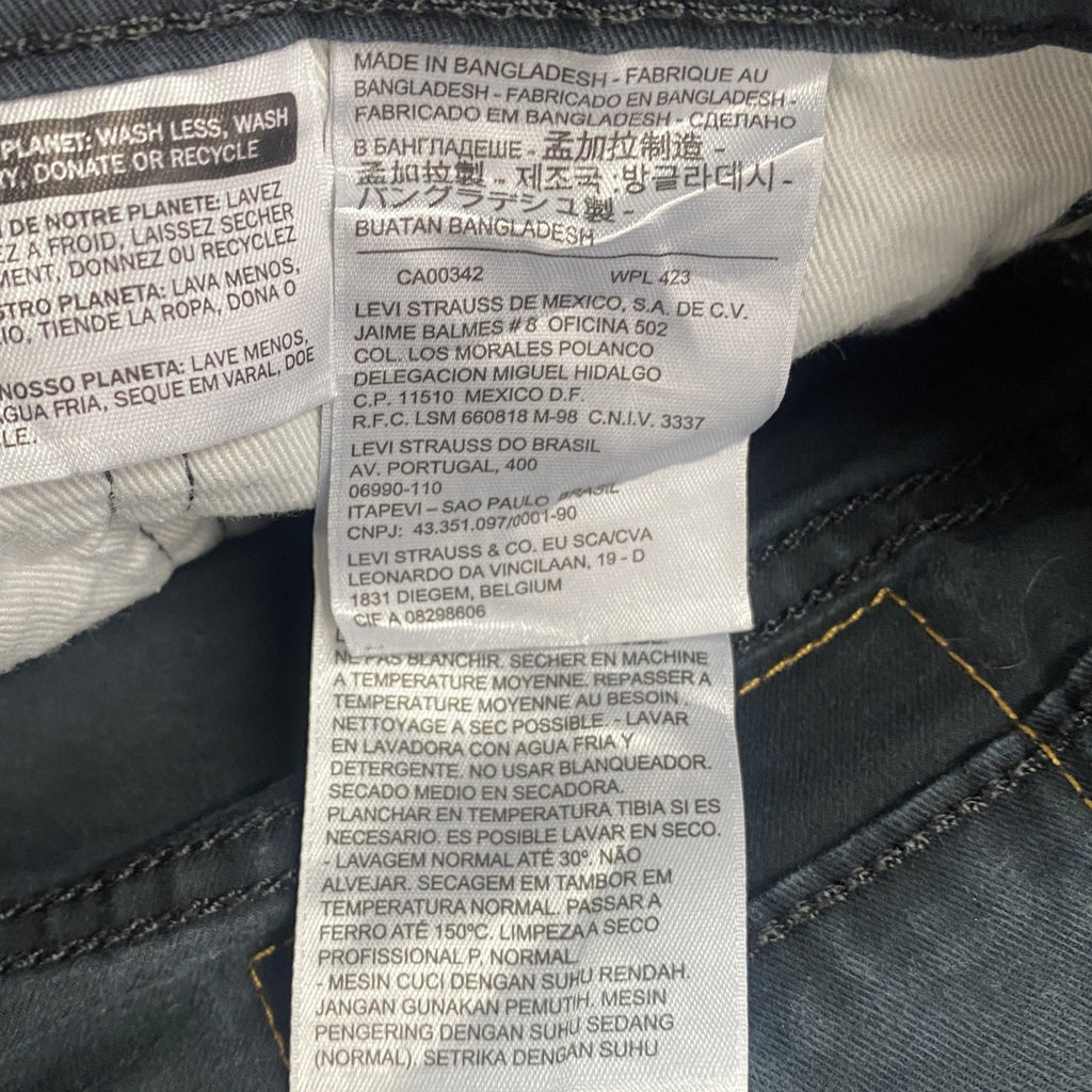 Levi’s　リーバイス　511　ブラックデニムパンツ/ジーンズ　ジップフライ　黒　ブラック　W34サイズ