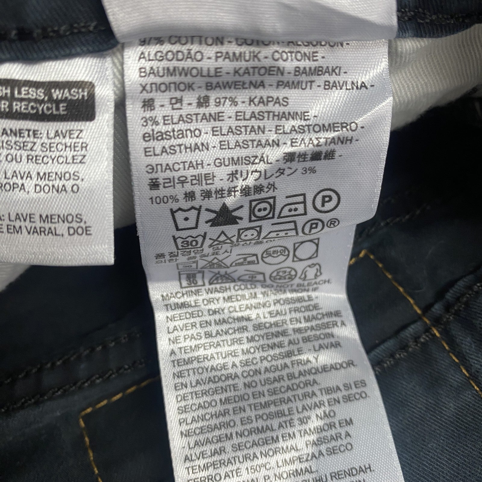 Levi’s　リーバイス　511　ブラックデニムパンツ/ジーンズ　ジップフライ　黒　ブラック　W34サイズ