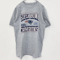 古着 used　NFL　半袖プリントTシャツ　スーパーボールチャンピオン　ニューイングランド・ペイトリオッツ　グレー　Lサイズ
