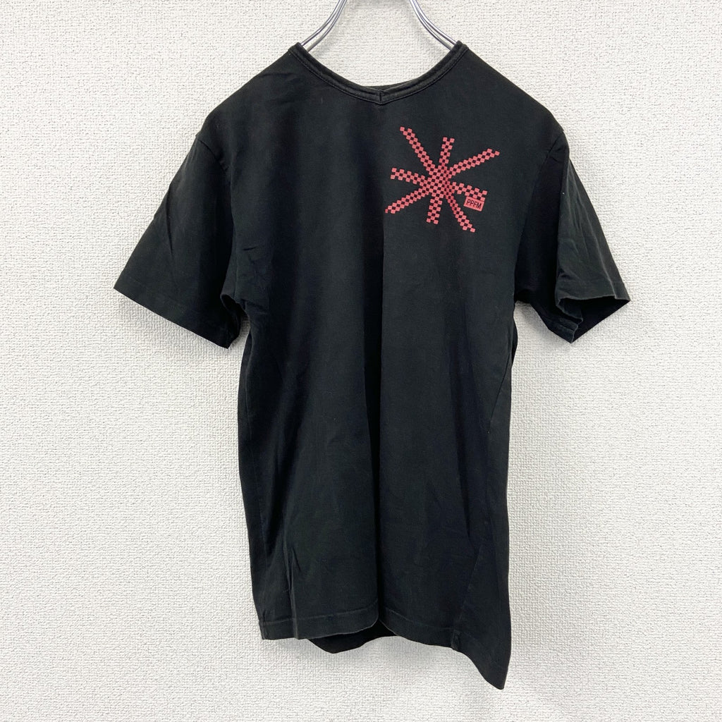 PPFM　ピーピーエフエム　半袖プリントＴシャツ　ワンポイント　黒　ブラック　Mサイズ