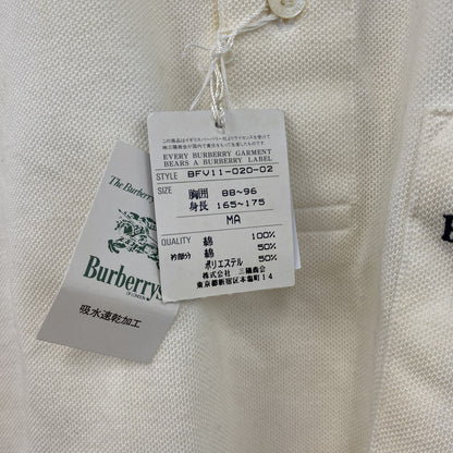 Burberrys　バーバリー　ポロシャツ　刺繍ロゴ　白　ホワイト　Mサイズ