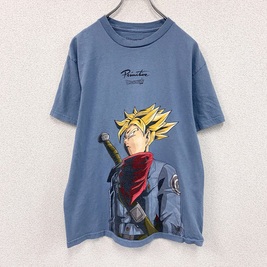 DRAGONBALL超SUPER　ドラゴンボール　トランクス　半袖プリントTシャツ　キャラクターT　青　ブルー　Mサイズ