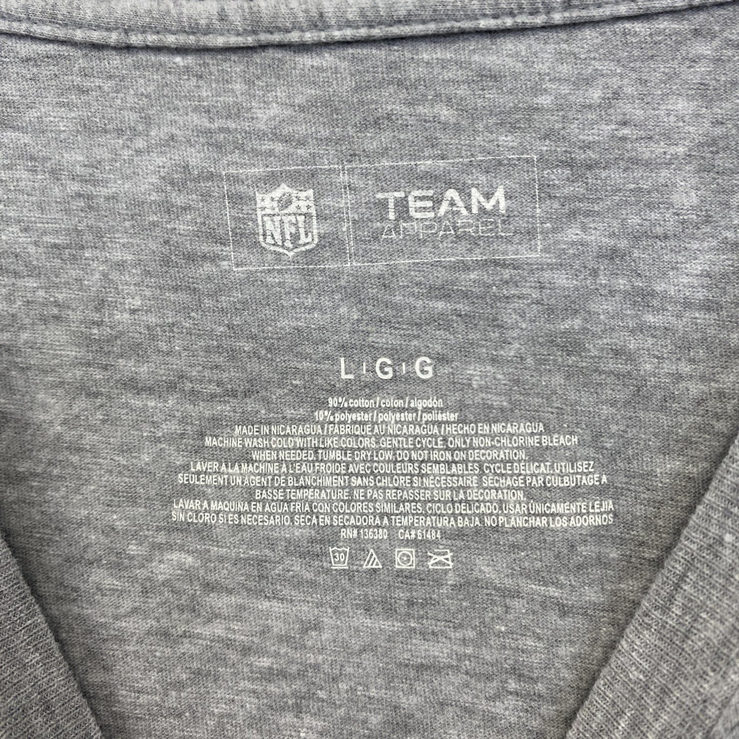 古着 used　NFL　半袖プリントTシャツ　スーパーボールチャンピオン　ニューイングランド・ペイトリオッツ　グレー　Lサイズ