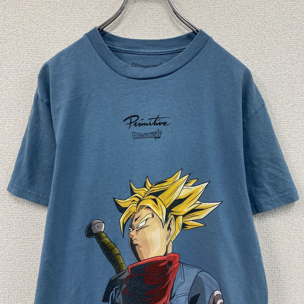DRAGONBALL超SUPER　ドラゴンボール　トランクス　半袖プリントTシャツ　キャラクターT　青　ブルー　Mサイズ