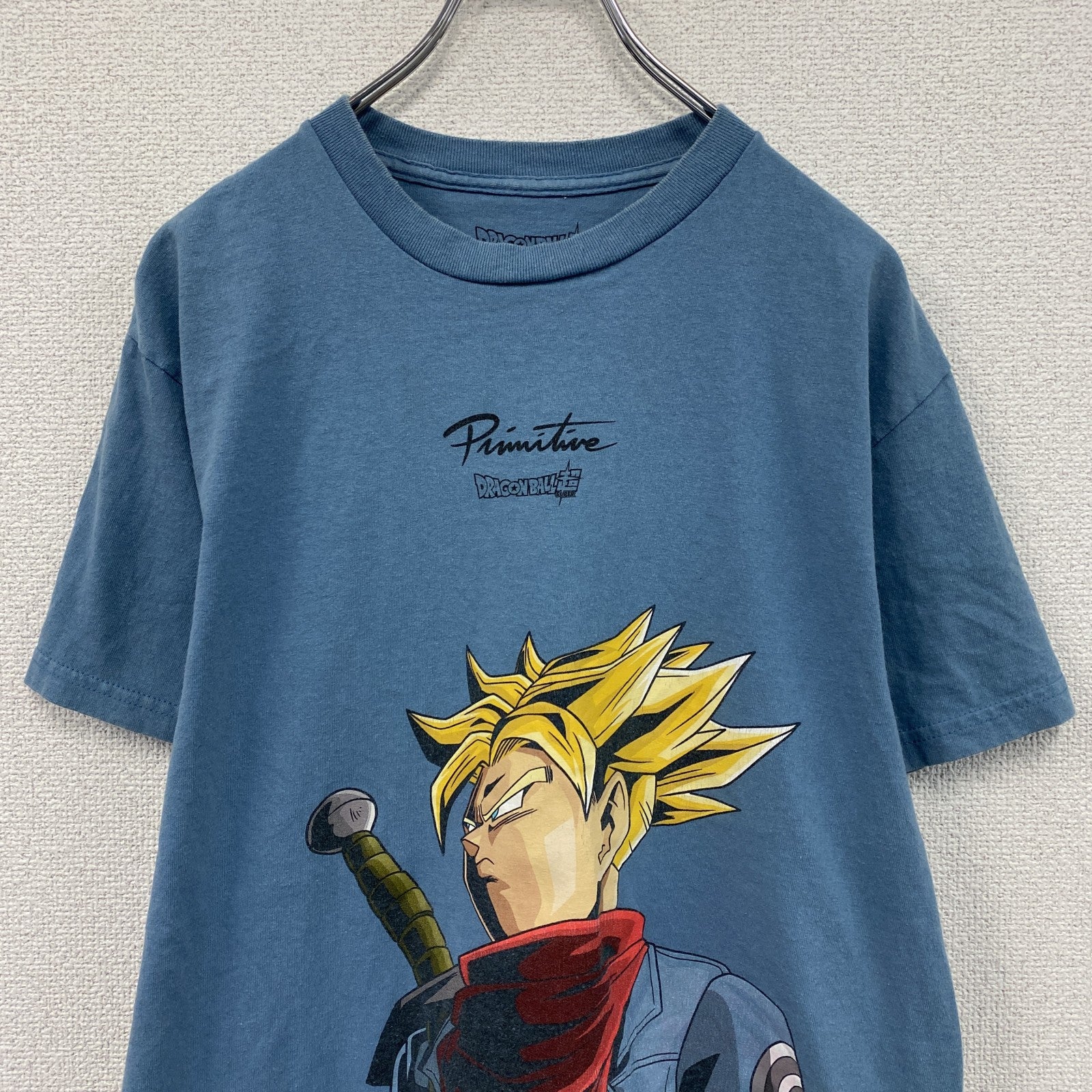 DRAGONBALL超SUPER　ドラゴンボール　トランクス　半袖プリントTシャツ　キャラクターT　青　ブルー　Mサイズ
