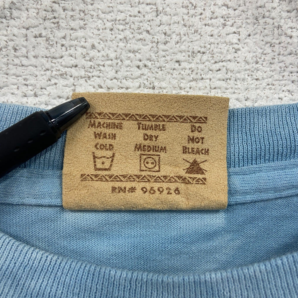 THE MOUNTAIN　ザマウンテン　半袖アニマルプリントTシャツ　虎　タイダイ　ブルー　Lサイズ