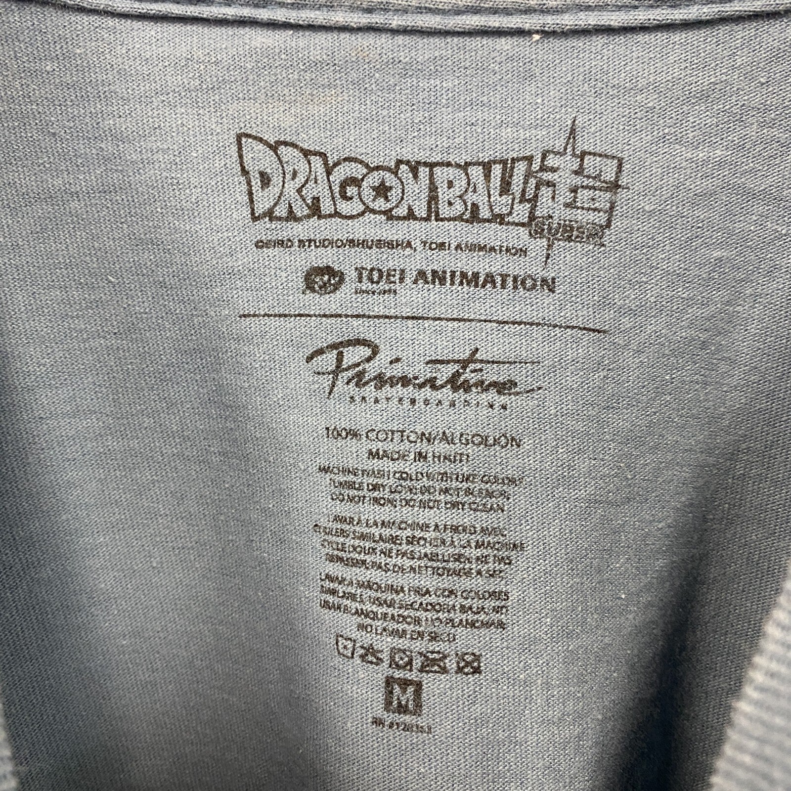 DRAGONBALL超SUPER　ドラゴンボール　トランクス　半袖プリントTシャツ　キャラクターT　青　ブルー　Mサイズ