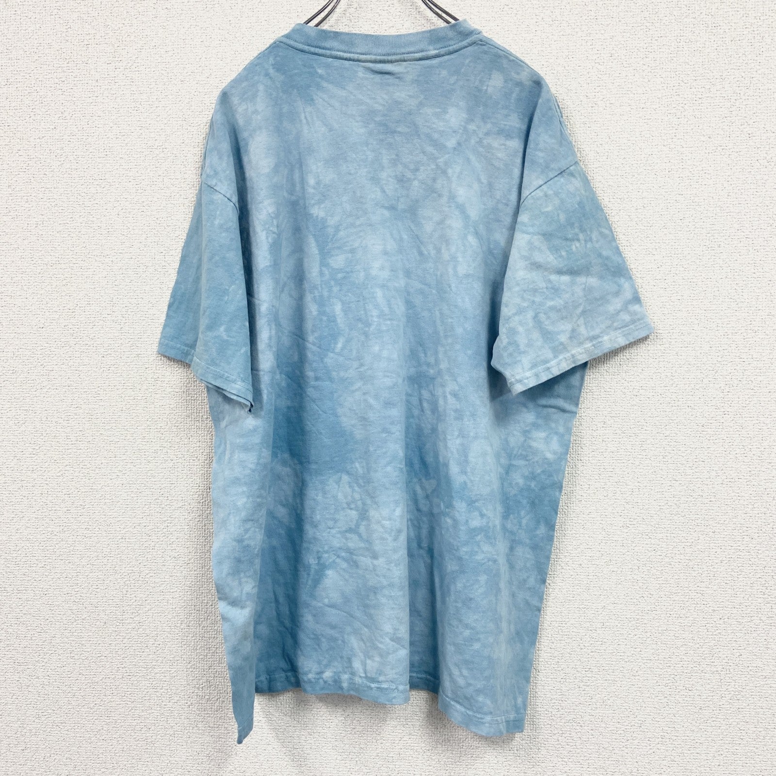 THE MOUNTAIN　ザマウンテン　半袖アニマルプリントTシャツ　虎　タイダイ　ブルー　Lサイズ