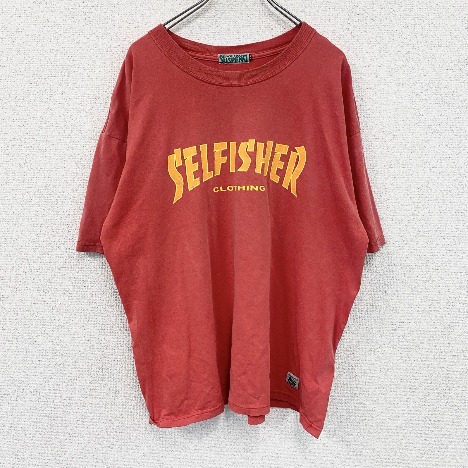 SUSPEND　サスペンド　半袖プリントTシャツ　赤　レッド　XLサイズ