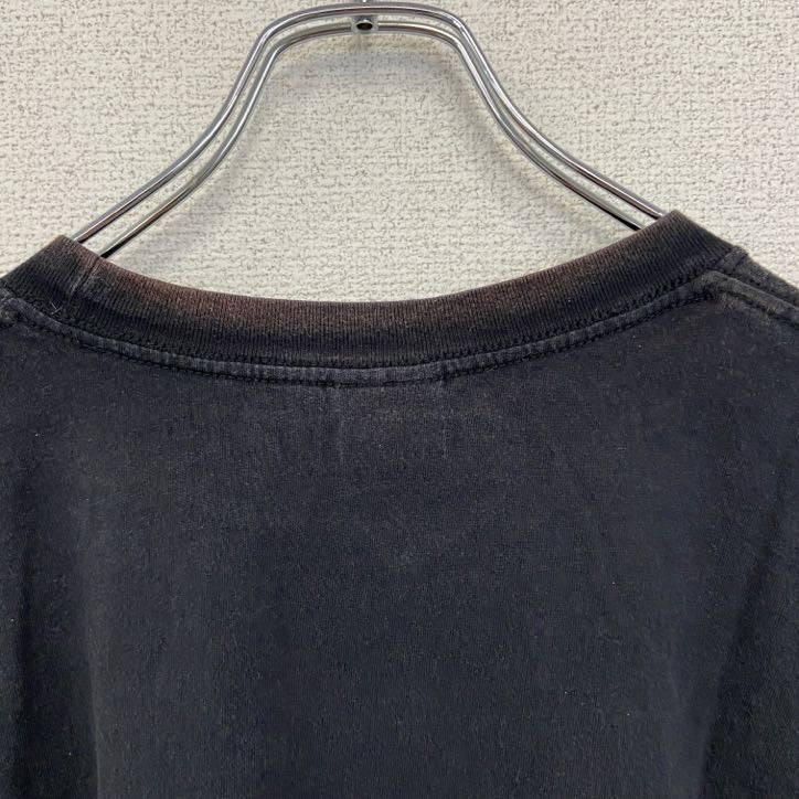 古着 used　RUSELL ATHLETIC　半袖プリントデザインTシャツ　ビッグT　カジュアル　クルーネック　黒　4XLサイズ