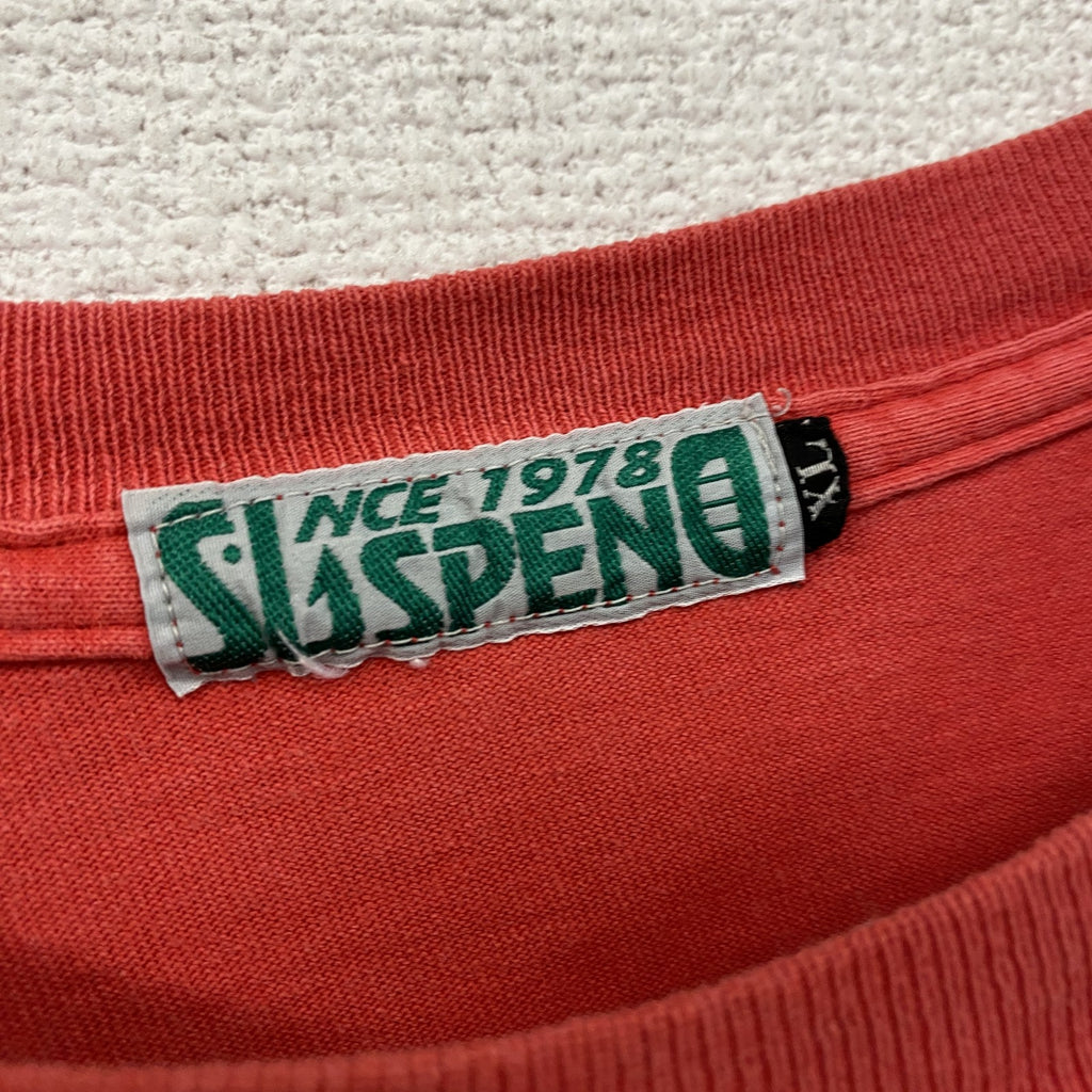 SUSPEND　サスペンド　半袖プリントTシャツ　赤　レッド　XLサイズ