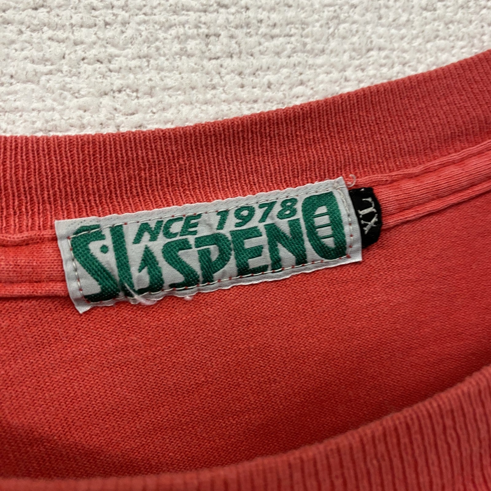 SUSPEND　サスペンド　半袖プリントTシャツ　赤　レッド　XLサイズ