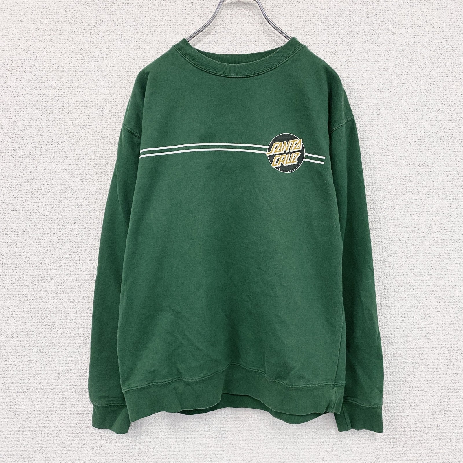 古着 used　SANTA CRUZ　サンタクルズ　スウェット/トレーナー　バックプリント　緑　グリーン