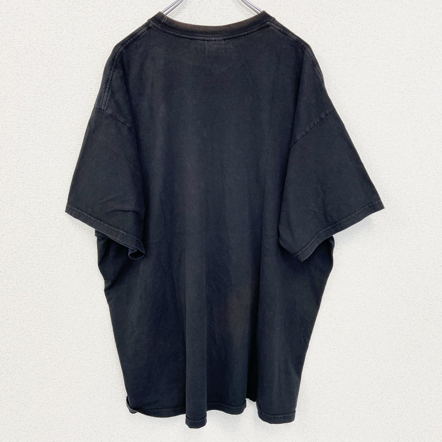 古着 used　RUSELL ATHLETIC　半袖プリントデザインTシャツ　ビッグT　カジュアル　クルーネック　黒　4XLサイズ