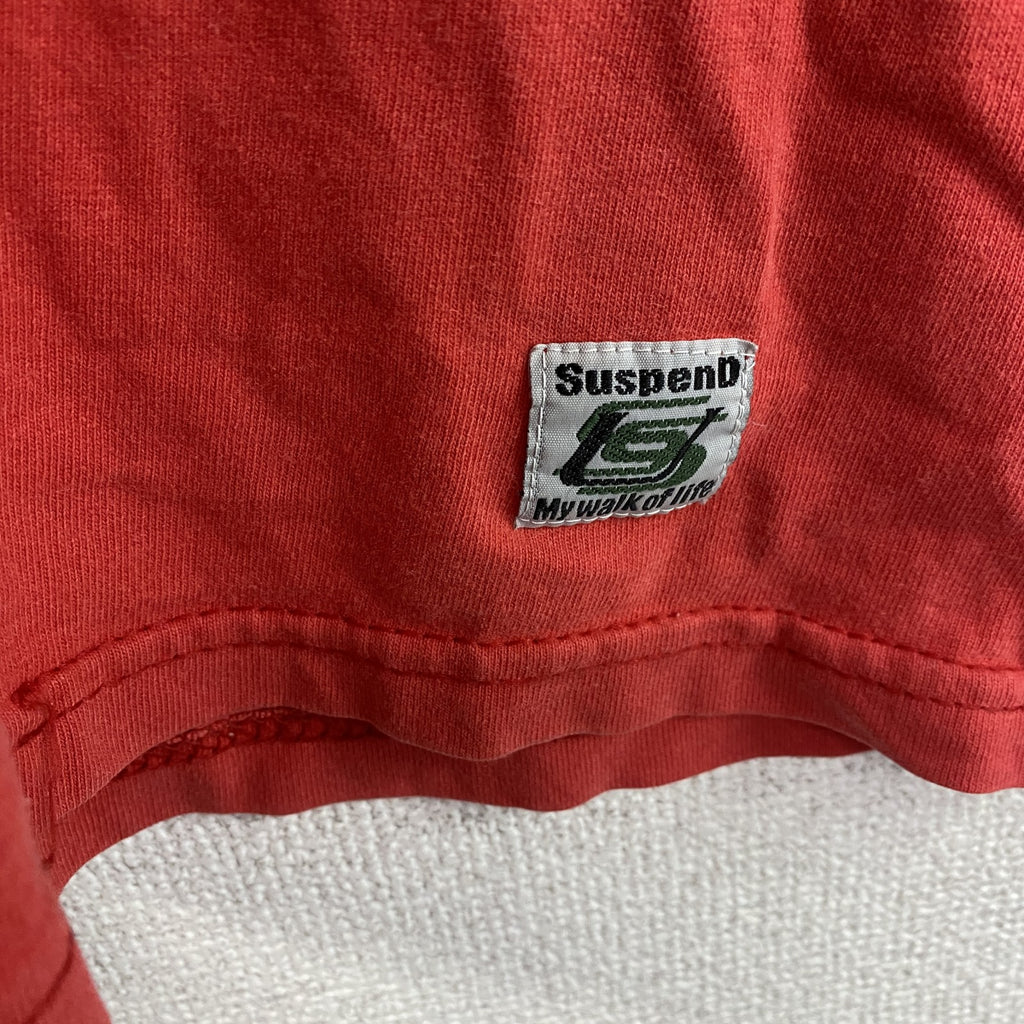 SUSPEND　サスペンド　半袖プリントTシャツ　赤　レッド　XLサイズ