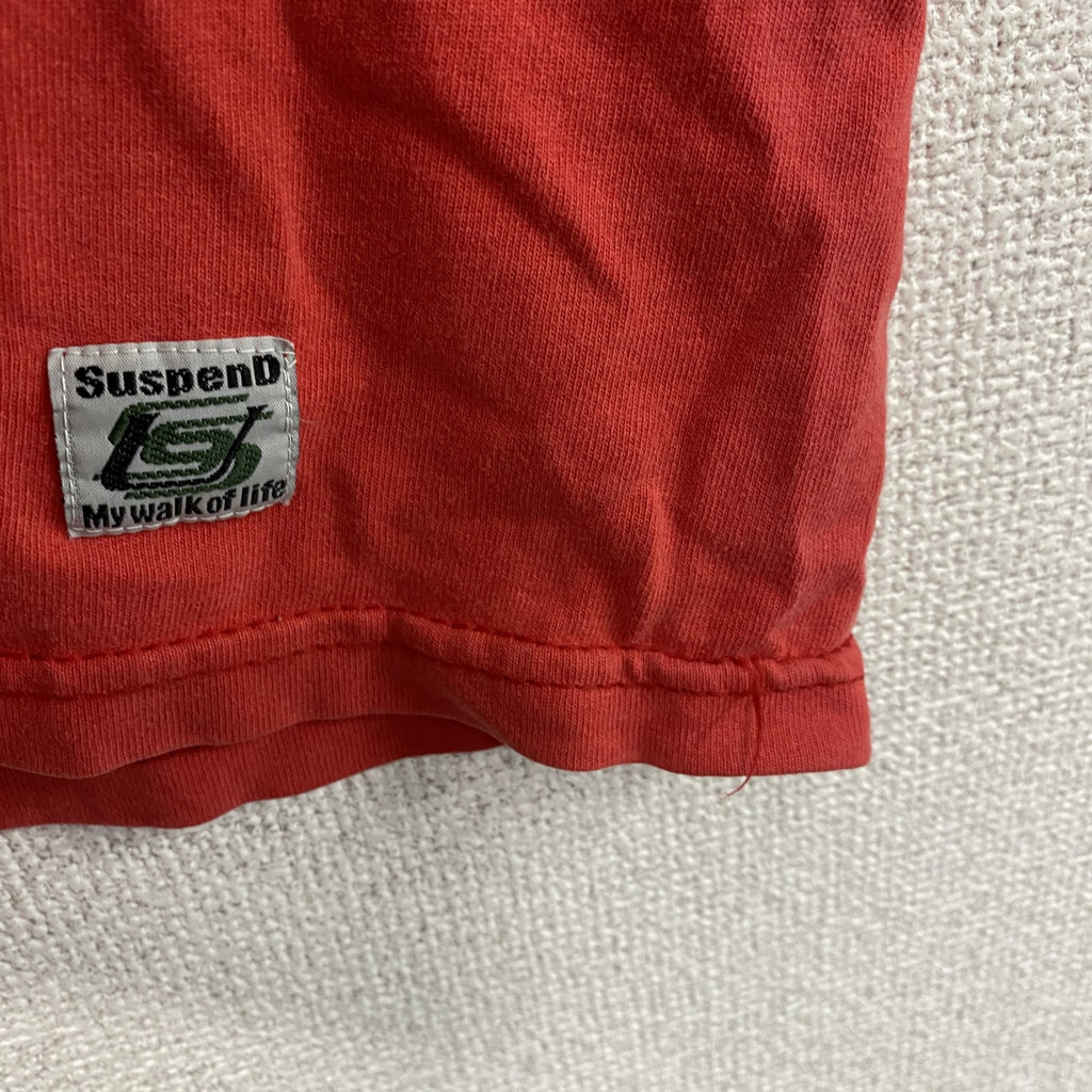 SUSPEND　サスペンド　半袖プリントTシャツ　赤　レッド　XLサイズ