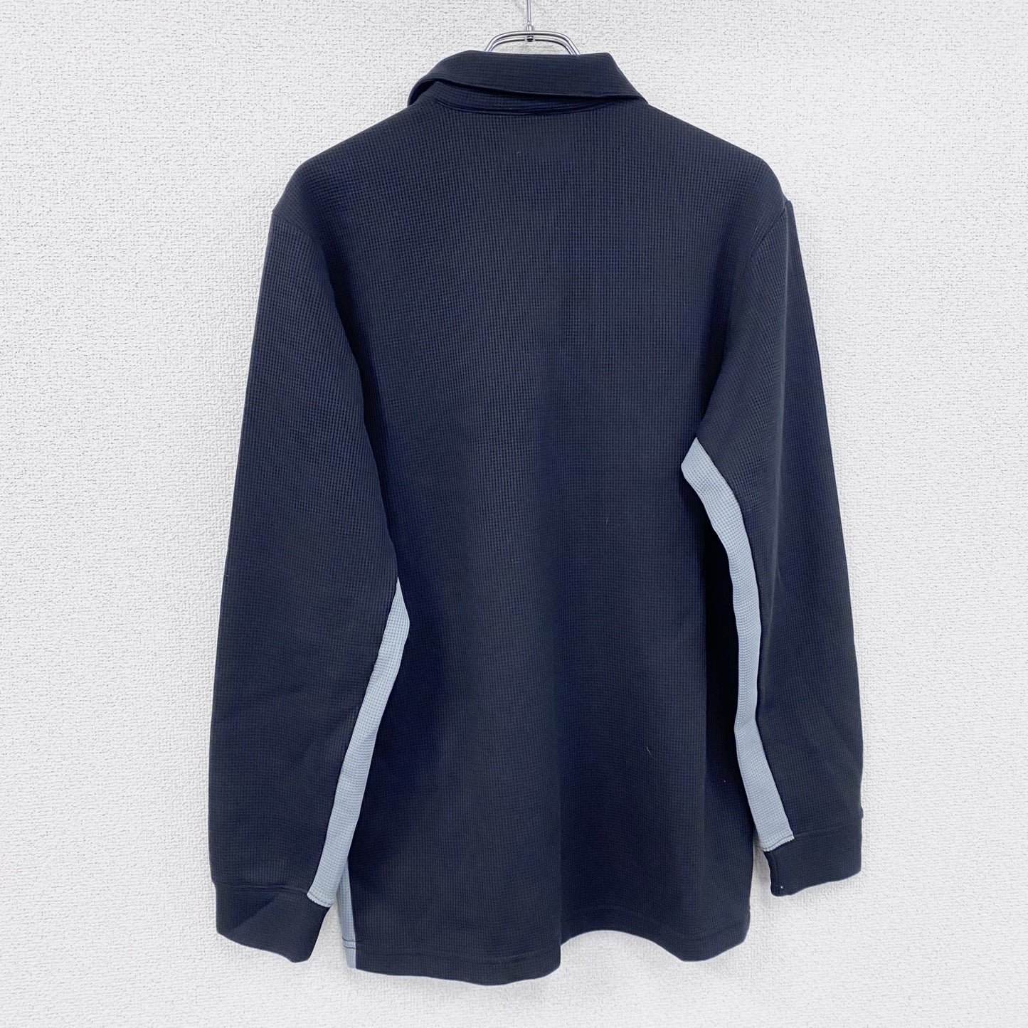 NIKE GOLF　ナイキゴルフ　ハーフジップ長袖ポロシャツ　ロンT　スウッシュ　黒　ブラック　Lサイズ