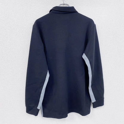 NIKE GOLF　ナイキゴルフ　ハーフジップ長袖ポロシャツ　ロンT　スウッシュ　黒　ブラック　Lサイズ