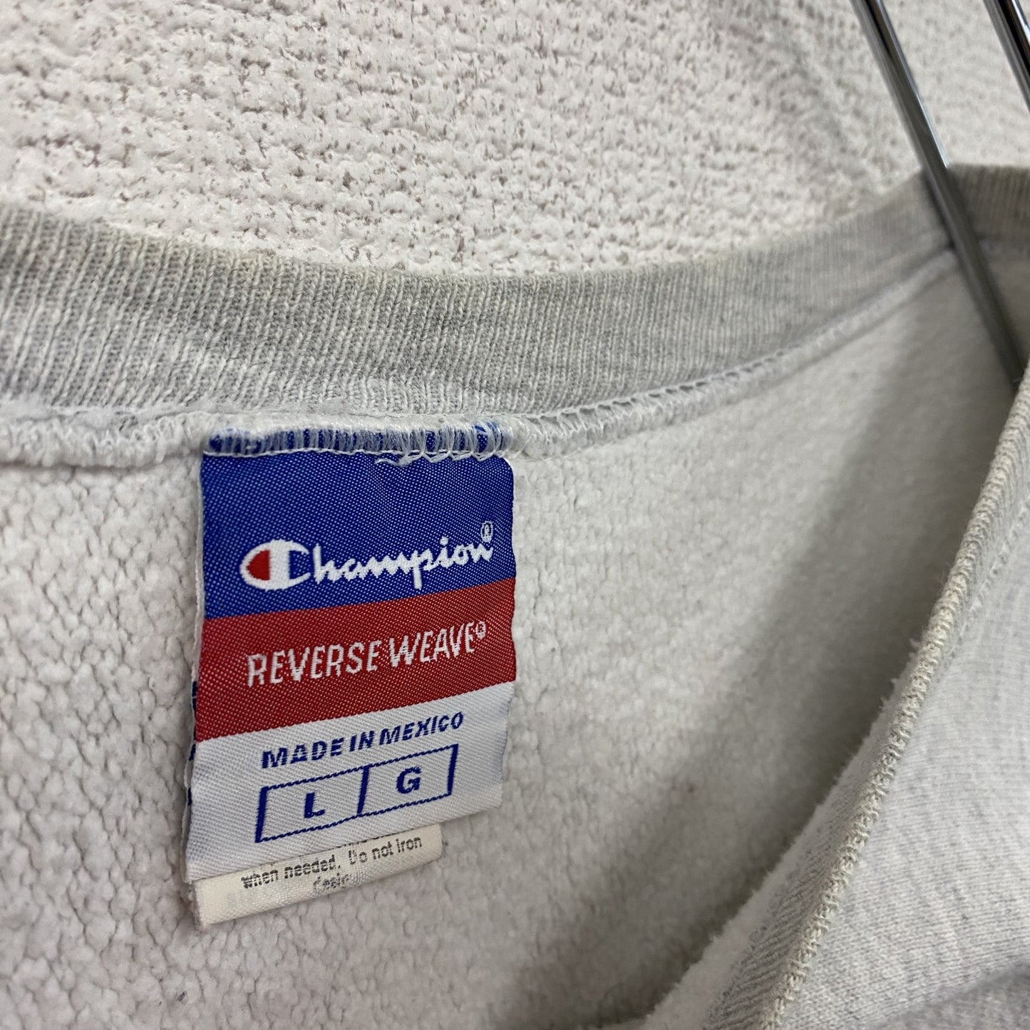 Champion　チャンピオン　リバースウィーブ　スウェット/トレーナー　2連プリント　霜降りグレー　Lサイズ