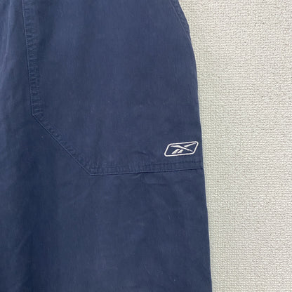 Reebok　リーボック　ワークパンツ　ジップフライ　刺繍ロゴ　紺　ネイビー　Lサイズ