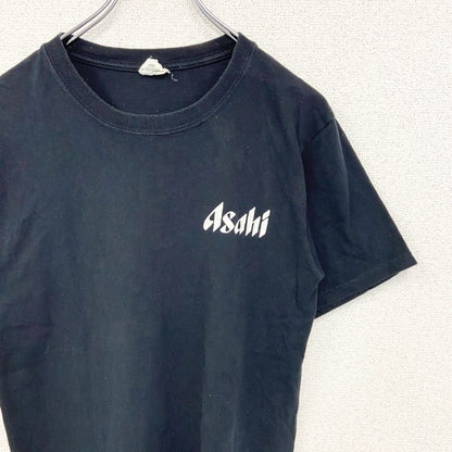 古着 used　Anvil アンビル　半袖プリントTシャツ　アサヒビール　DRAFT BEER　クルーネック　黒　Sサイズ