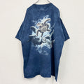 THE MOUNTAIN　ザマウンテン　半袖プリントTシャツ　タイダイ　青　XLサイズ