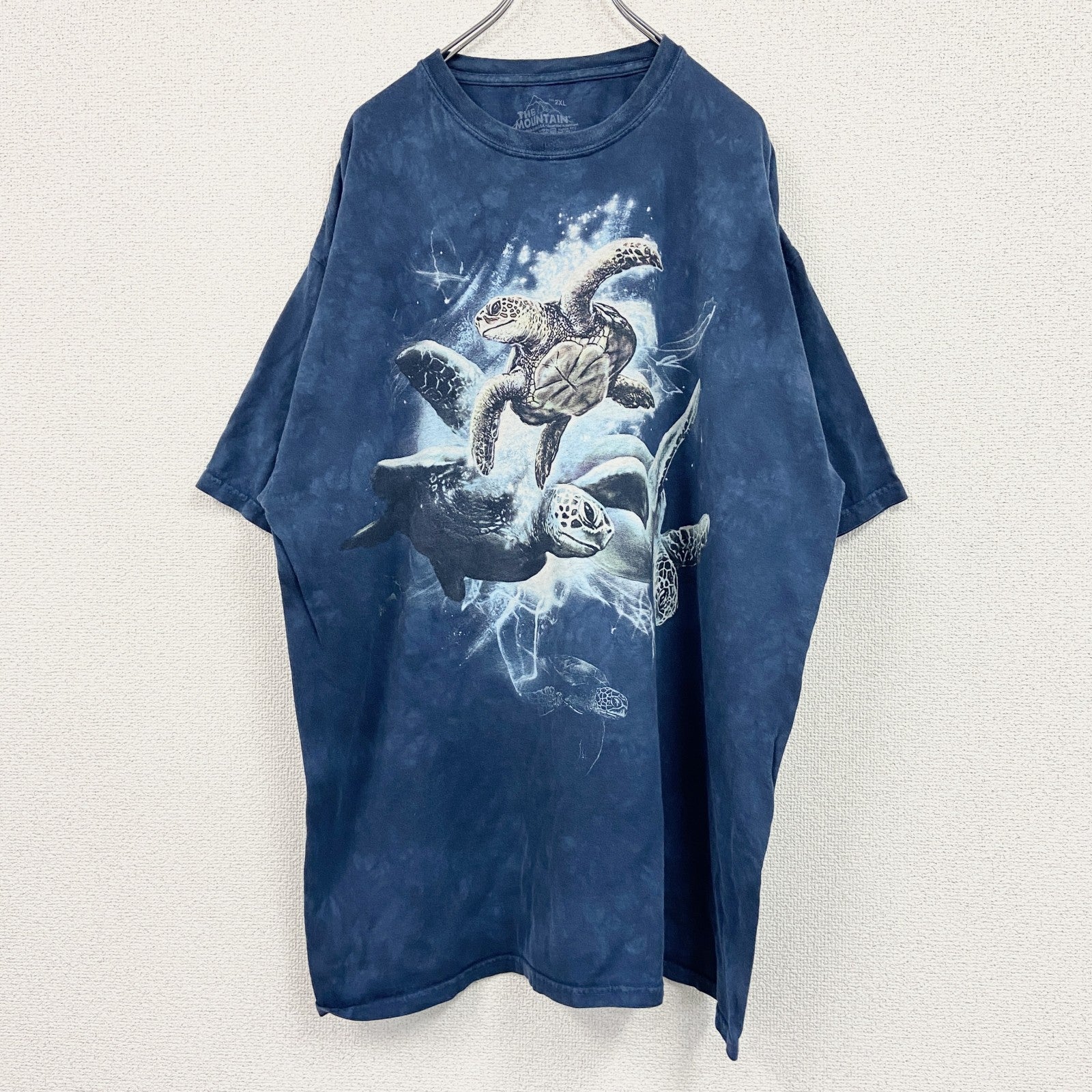 THE MOUNTAIN　ザマウンテン　半袖プリントTシャツ　タイダイ　青　XLサイズ