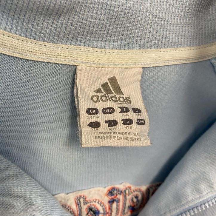 00s　adidas　アディダス　トラックジャケット/ジャージ　ヴィンテージ　水色　ライトブルー　170サイズ
