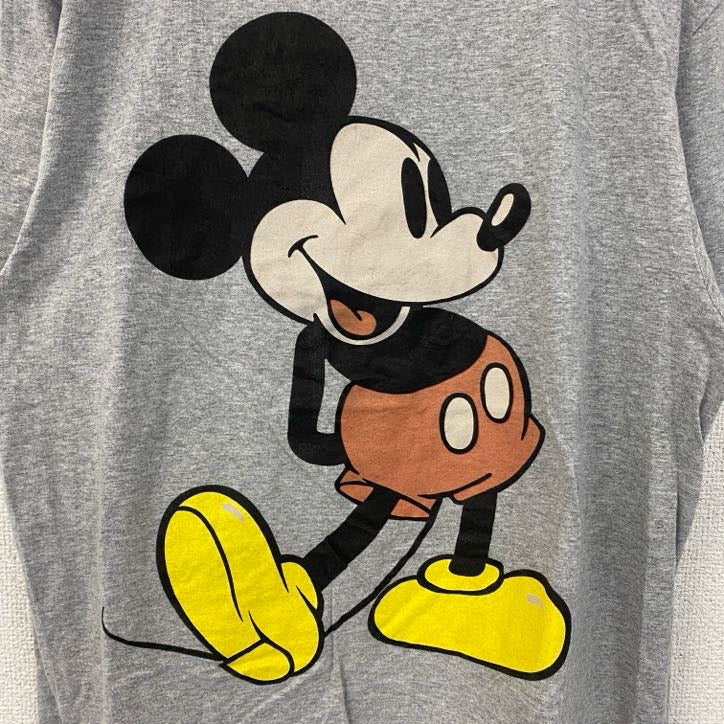 古着 used　Disney　ディズニー　半袖プリントTシャツ　ミッキーマウス　Mickey Mouse　グレー　Mサイズ