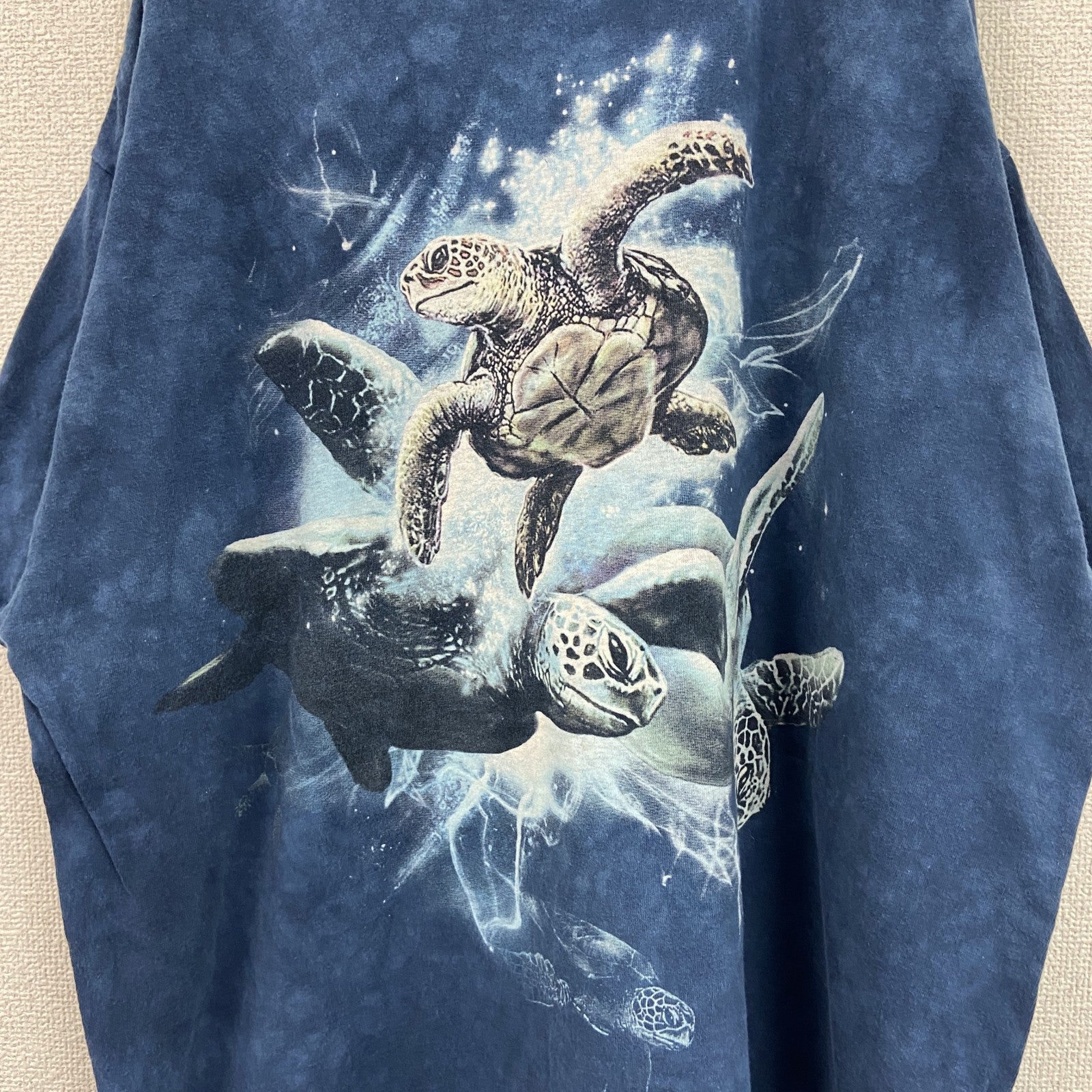 THE MOUNTAIN　ザマウンテン　半袖プリントTシャツ　タイダイ　青　XLサイズ