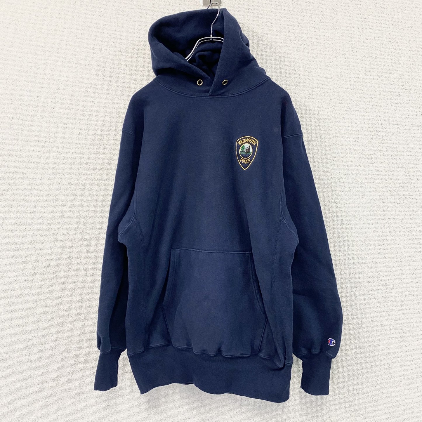 90s　Champion　チャンピオン　リバースウィーブ　スウェットパーカー/フーディー　刺繍タグ　ネイビー　XLサイズ