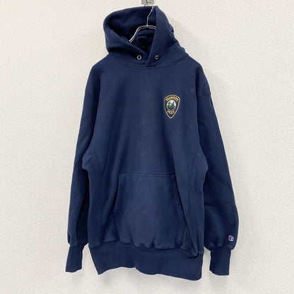 90s　Champion　チャンピオン　リバースウィーブ　スウェットパーカー/フーディー　刺繍タグ　ネイビー　XLサイズ