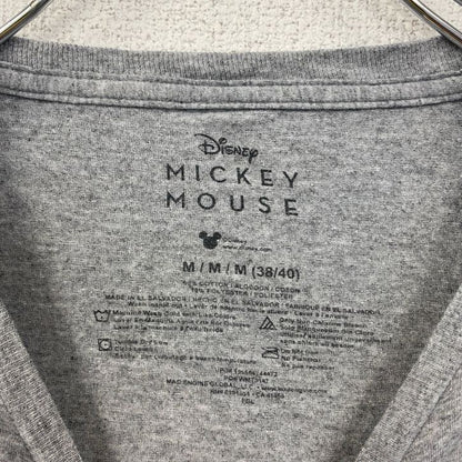 古着 used　Disney　ディズニー　半袖プリントTシャツ　ミッキーマウス　Mickey Mouse　グレー　Mサイズ