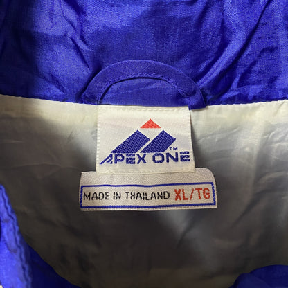 古着 used　APEX ONE　長袖カレッジナイロンジャケット　デュークブルーデビルズ　青　ビックシルエット　XLサイズ