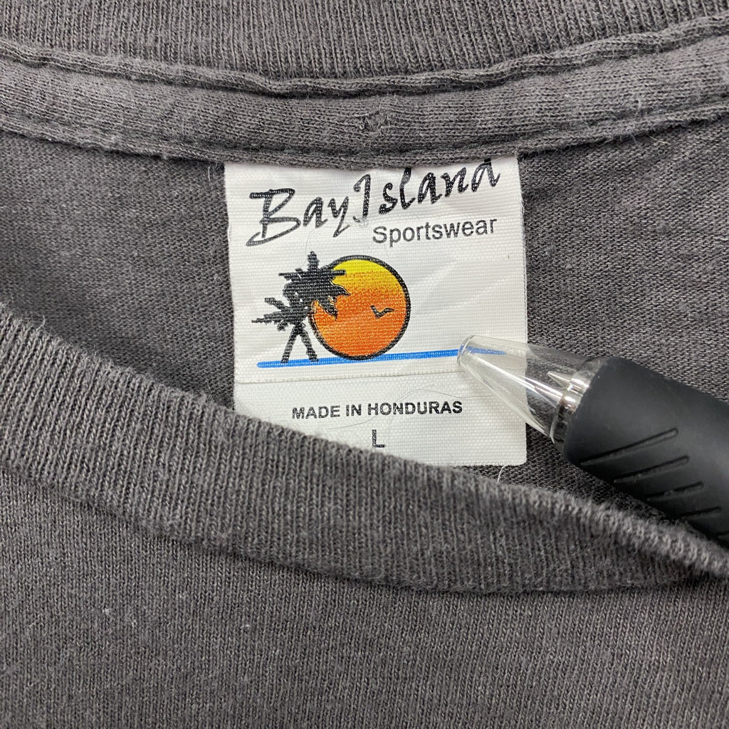 Bay Island　ウォーキングデッド　ユージーンポーター　半袖プリントTシャツ　海外ドラマ　ダークグレー　Lサイズ　