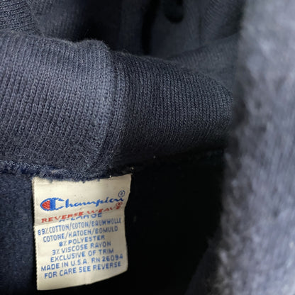 90s　Champion　チャンピオン　リバースウィーブ　スウェットパーカー/フーディー　刺繍タグ　ネイビー　XLサイズ
