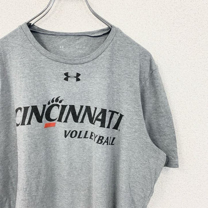 古着 used　UNDER ARMOUR　アンダーアーマー　半袖プリントTシャツ　シンシナティ　バレーボール　グレー　Sサイズ