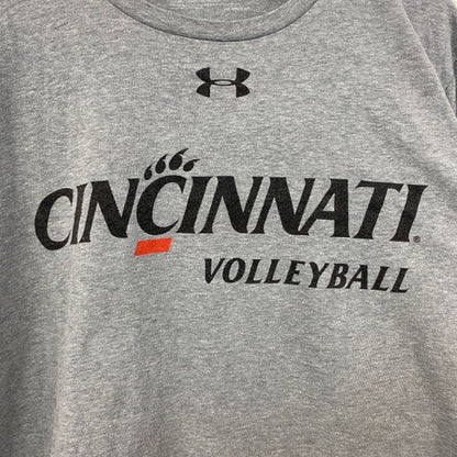 古着 used　UNDER ARMOUR　アンダーアーマー　半袖プリントTシャツ　シンシナティ　バレーボール　グレー　Sサイズ